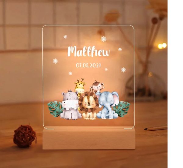 jungle lampje met naam voor in de jungle kamer