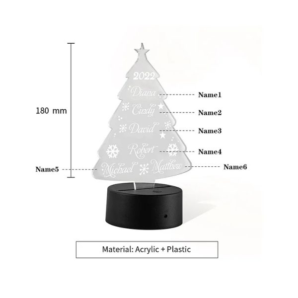 kerstverlichting naamlamp kerstboom