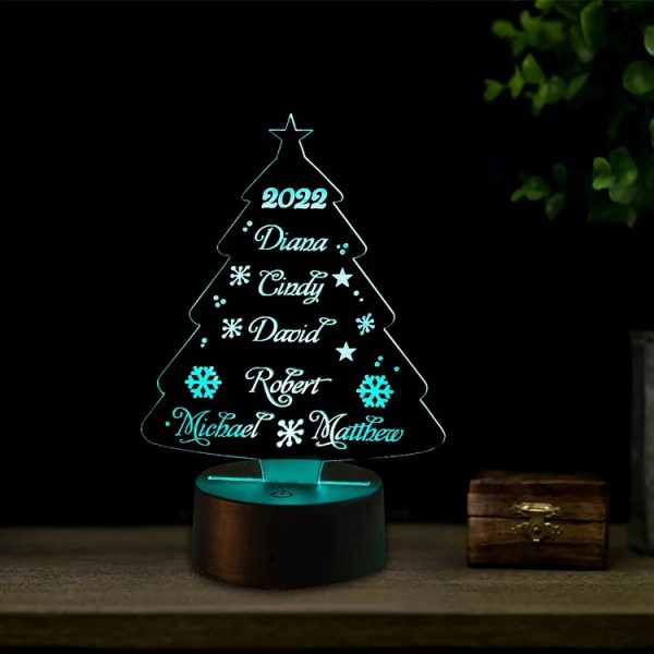 kerstverlichting familie naam lamp