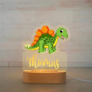 Dinosaurus naamlampje gepersonaliseerd met naam