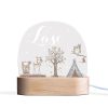 Bos dieren nachtlamp gepersonaliseerd