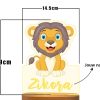 Leeuw nachtlampje gepersonaliseerd voor babykamer inrichting