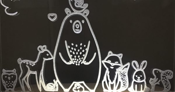 dieren vriendjes nachtlampje met naam gepersonaliseerd