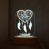 dreamcatcher nachtlampje in hart vorm met naam
