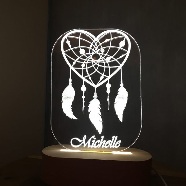 dromenvanger dreamcatcher nachtlamp met naam