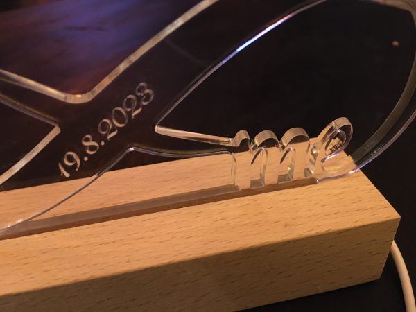 infinity liefdes nachtlamp met naam