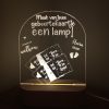 Geboortekaartje nachtlamp in eigen design