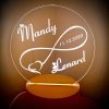 Infinity Valentijns cadeau lamp gepersonaliseerd met naam en datum