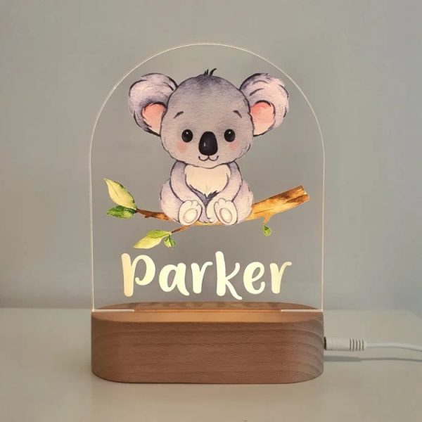 Koala nachtlampje gepersonaliseerd met naam