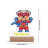 Super Hero thema naamlampje babykamer inrichting