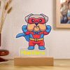 Super Hero thema babykamer naamlampje schattige puppy