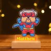 Super Hero thema nachtlampje gepersonaliseerd