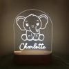 Olifant nachtlampje gepersonaliseerd