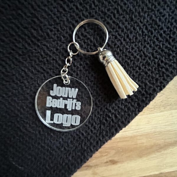 bedrijfslogo sleutelhanger naar keuze gepersonaliseerd