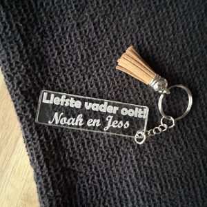 Liefste vader sleutelhanger met namen
