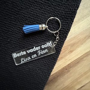 Vaderdag sleutelhanger met namen gepersonaliseerd