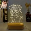 liefdes foto lamp hand getekend met namen en datum gepersonaliseerd
