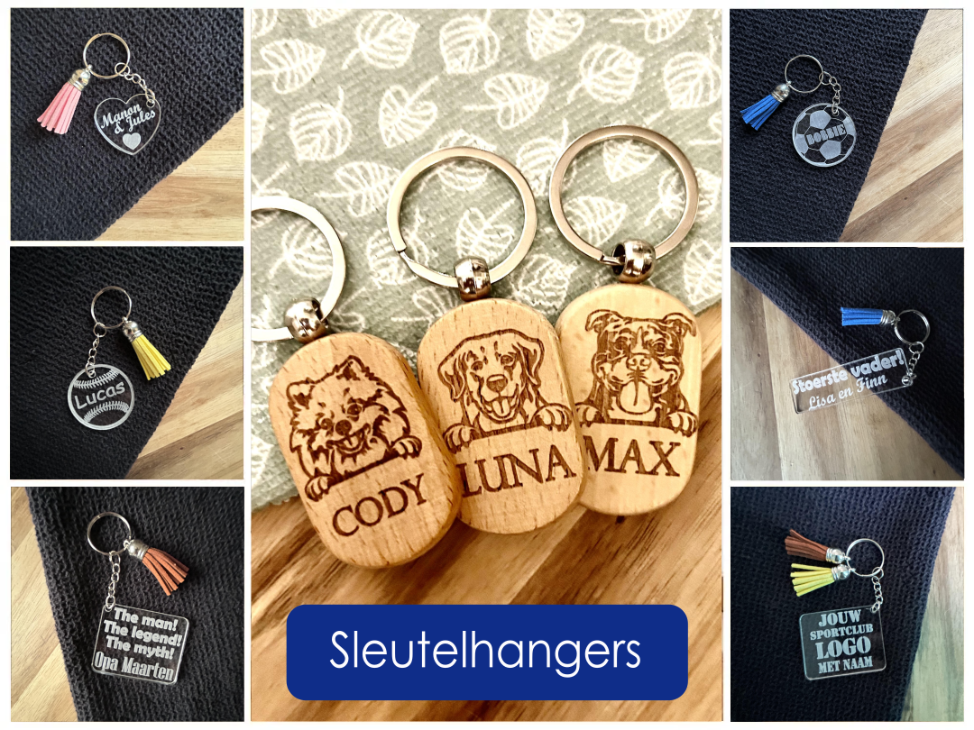 Gepersonaliseerde sleutelhangers met naam