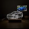 Hand getekende auto foto lamp met naam