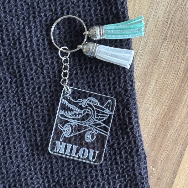 Sleutelhanger Brainrot Borbardino Crocodilo met naam
