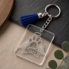 Dieren gedenk sleutelhanger met naam