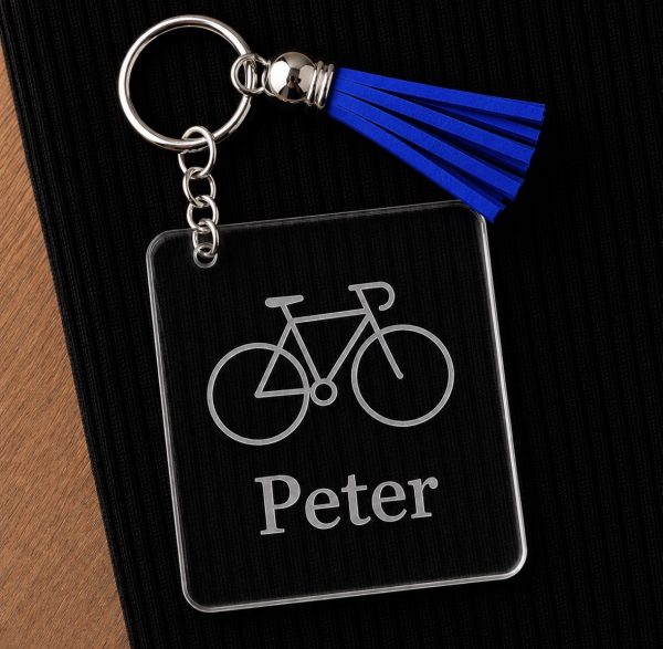 Sleutelhanger fiets met naam