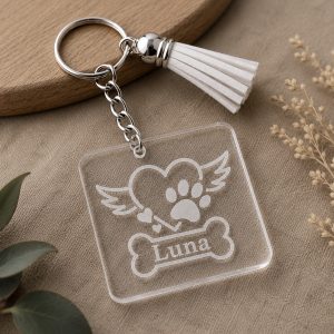 honden gedenk sleutelhanger met naam