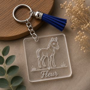 veulen sleutelhanger met naam