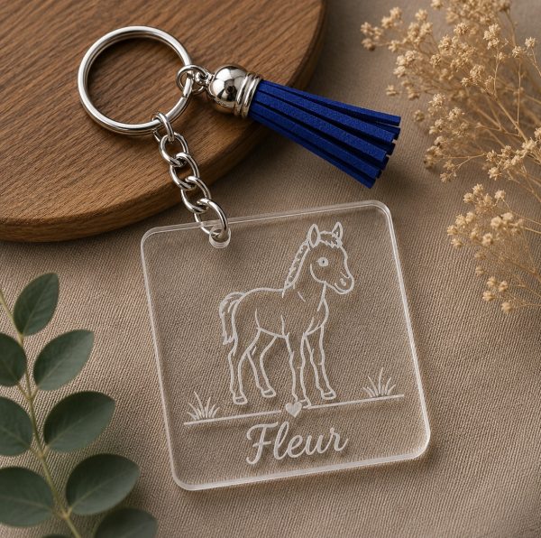 veulen sleutelhanger met naam
