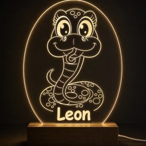 Slang nachtlampje met naam